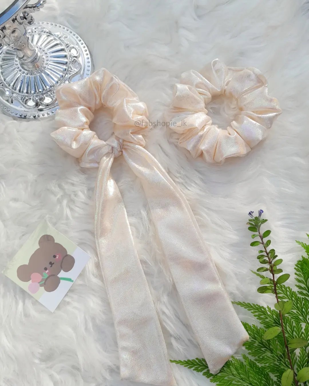 pearl-metalic-scrunchie-and-tail-scrunchie-fabshopie-lk